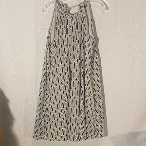 Women’s Banana Republic Sleeveless Geometric Print Dress Whimsical Flattering